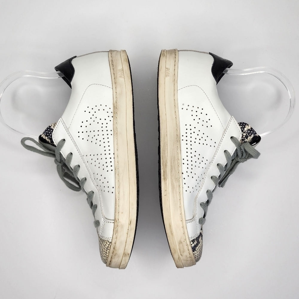 P448 John Sneakers Silver Python Snake Skin Eu 36… - image 8